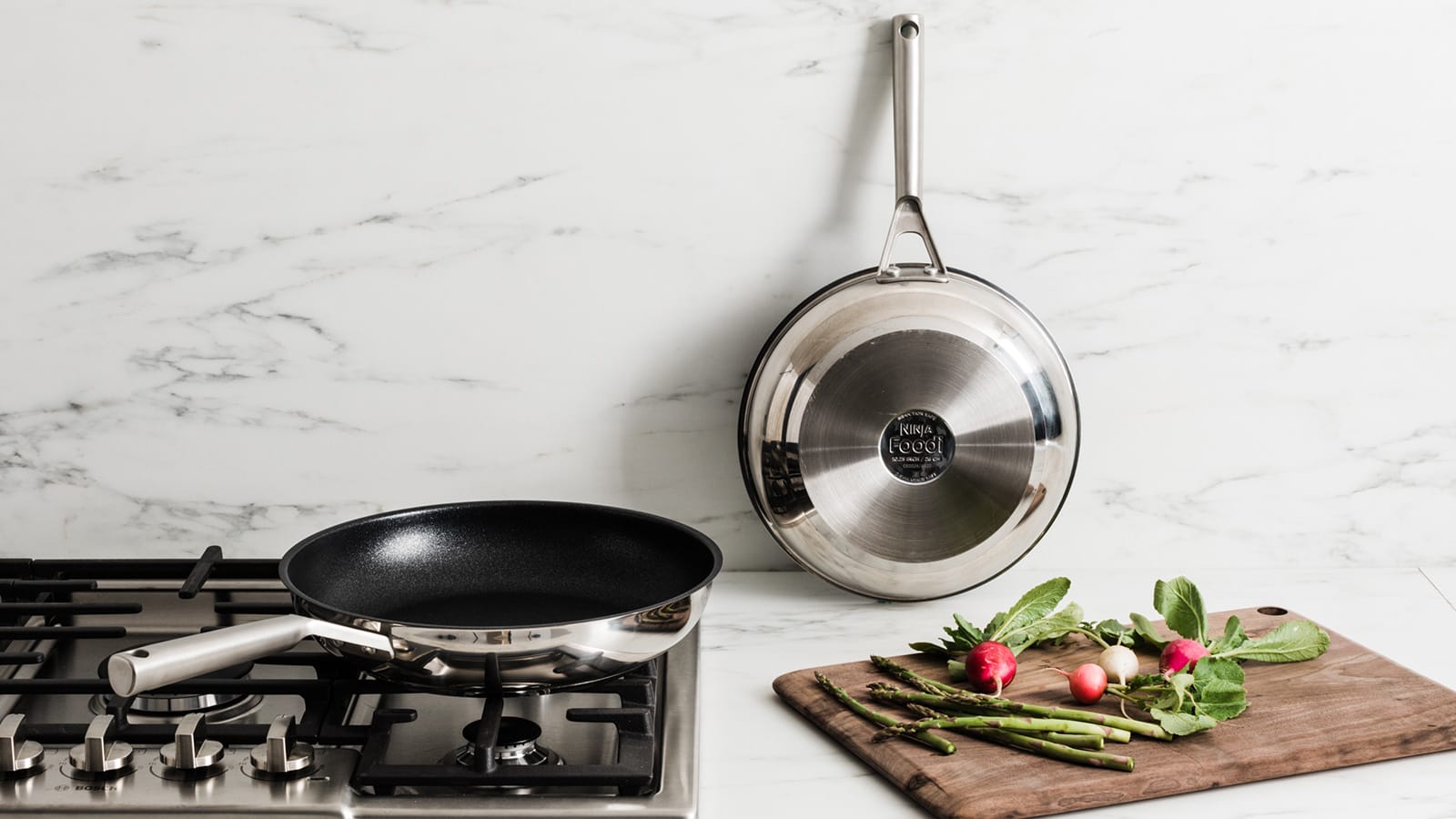 Ninja ZEROSTICK Stainless Steel 2Piece Frying Pan Set Ninja